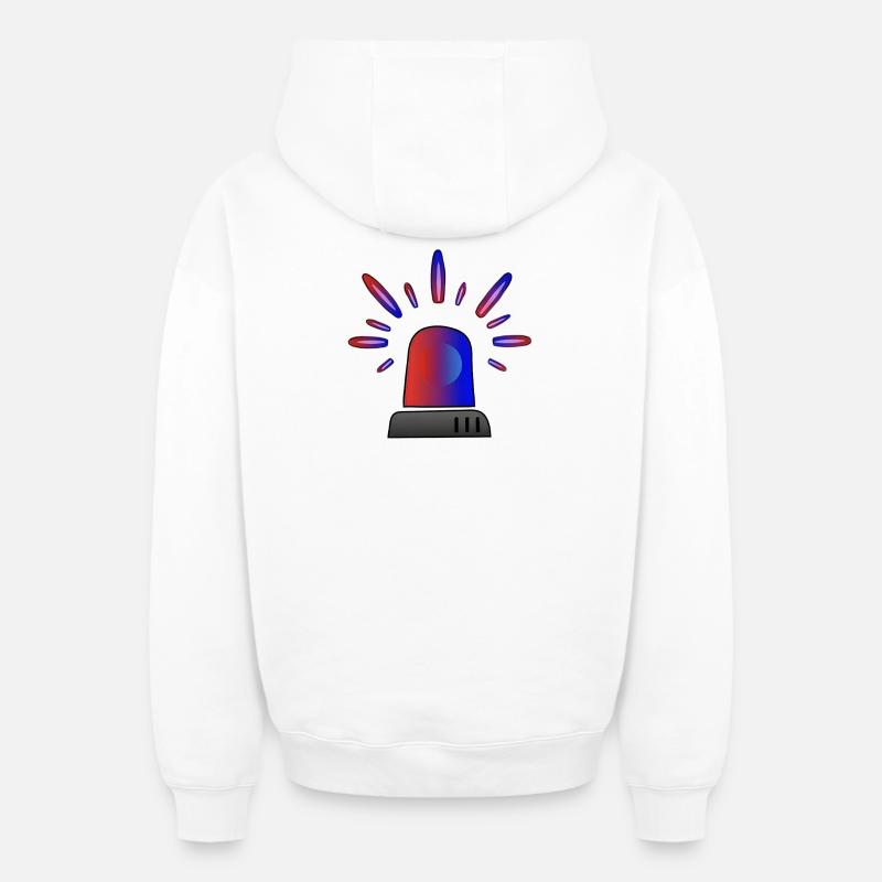 Dégradé Bleu-Rouge Sirène - Sweat à capuche unisexe zippé oversize épais SPREAD - blanc