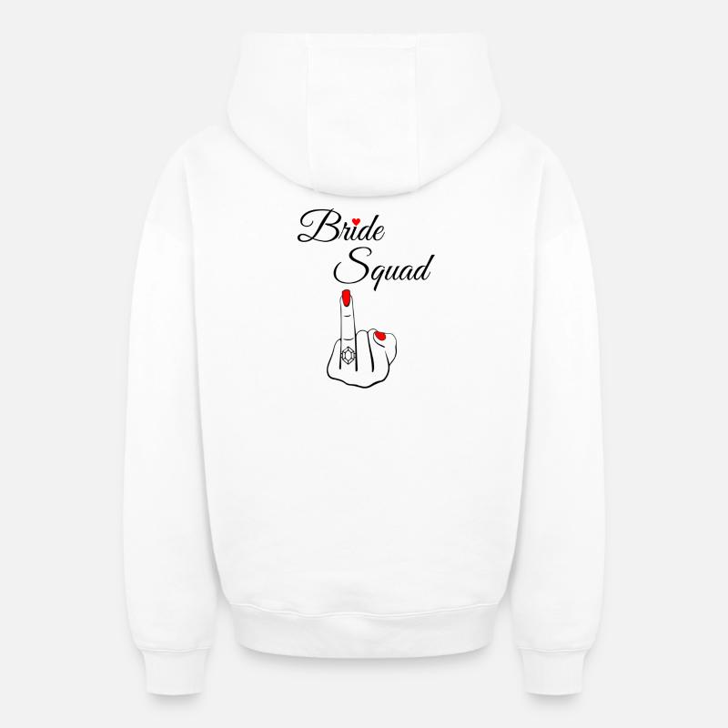 Équipe de mariées audacieuses - Sweat à capuche unisexe zippé oversize épais SPREAD - blanc