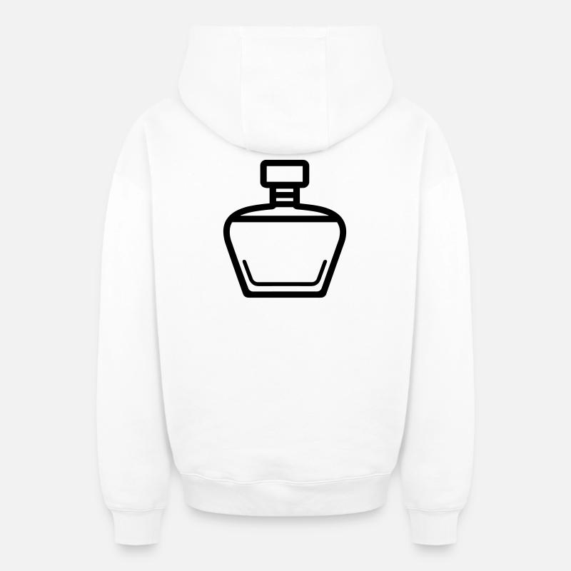 flacon de parfum - Sweat à capuche unisexe zippé oversize épais SPREAD - blanc