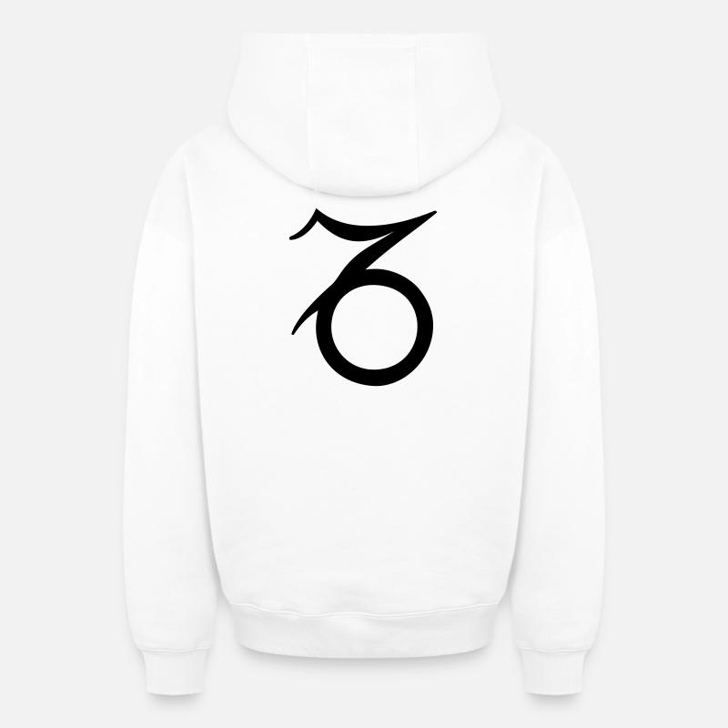 Capricorne - Sweat à capuche unisexe zippé oversize épais SPREAD - blanc