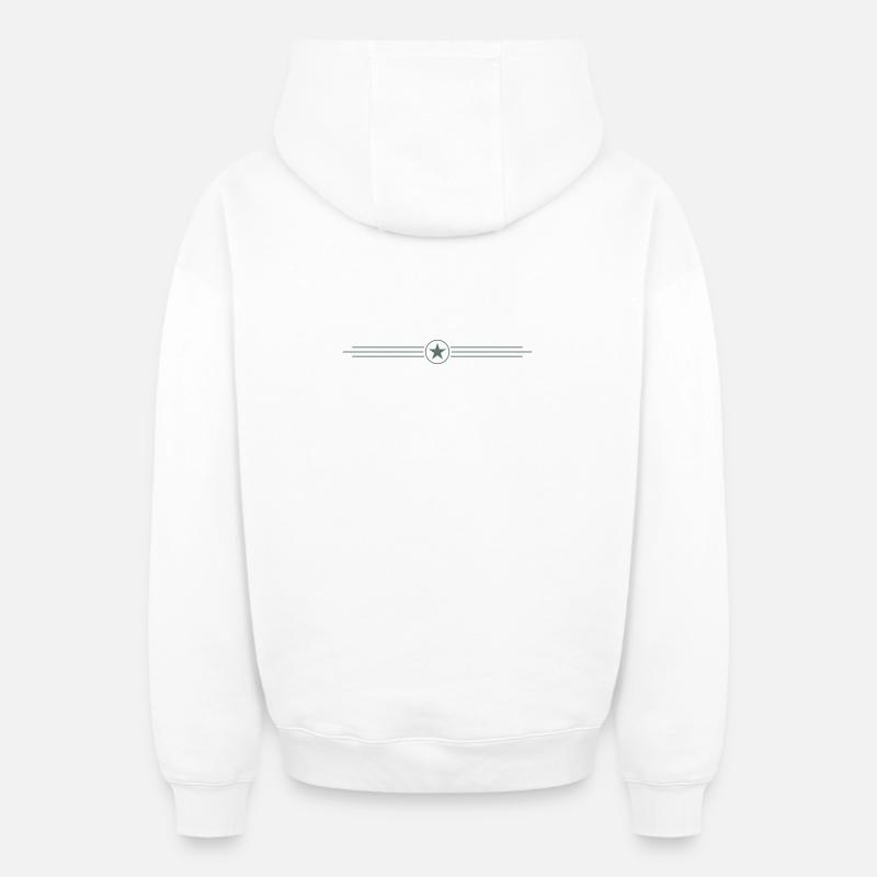 Étoile - Sweat à capuche unisexe zippé oversize épais SPREAD - blanc