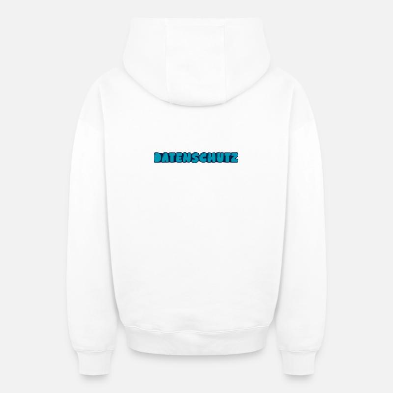 Datenschutz - Oversized Heavyweight Unisex Zip Hoodie - Weiß