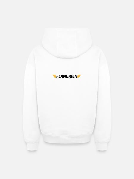 Flandrien - Oversized Heavyweight Unisex Zip Hoodie - white
