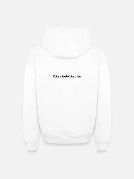 Ätschebätsche No.1 - Oversized Heavyweight Unisex Zip Hoodie - Weiß