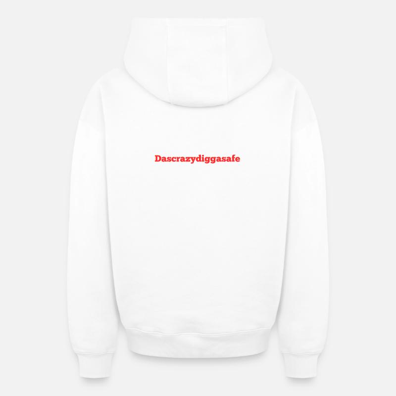 Das crazy - Oversized Heavyweight Unisex Zip Hoodie - Weiß