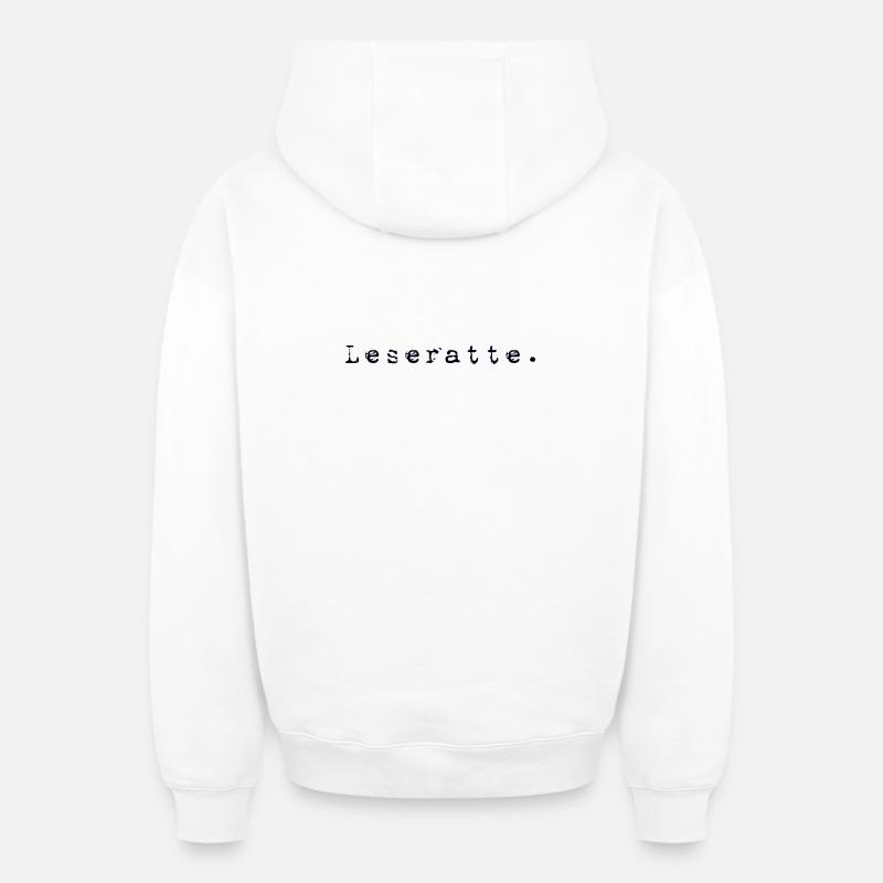 Rat de bibliothèque - Sweat à capuche unisexe zippé oversize épais SPREAD - blanc
