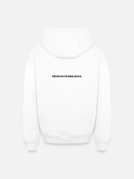 Härzbluetnidwalderin Kanton Nidwalden - Oversized Heavyweight Unisex Zip Hoodie - Weiß