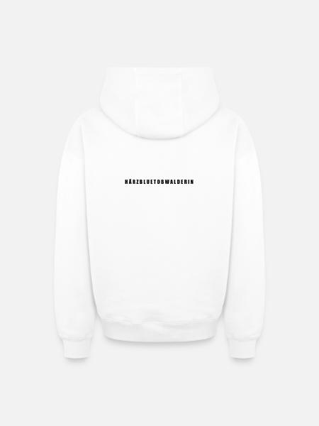 Härzbluetobwalderin Kanton Obwalden - Oversized Heavyweight Unisex Zip Hoodie - Weiß