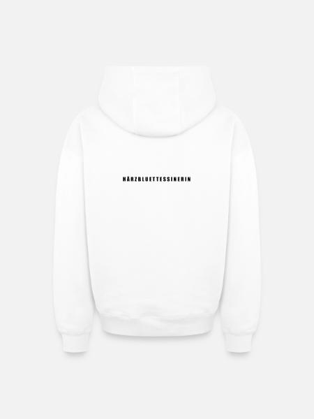 Härzbluettessinerin Kanton Tessin Ticino - Oversized Heavyweight Unisex Zip Hoodie - Weiß