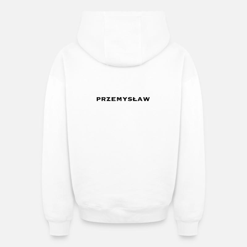 Przemyslaw - Oversized Heavyweight Unisex Zip Hoodie - Weiß