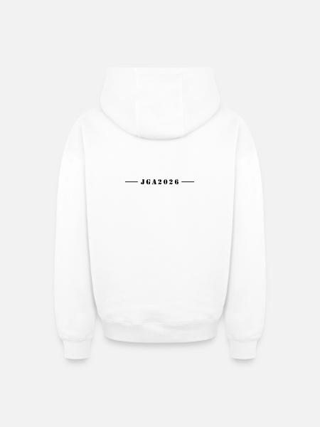 Jga 2026 Bachelor Party - Oversized Heavyweight Unisex Zip Hoodie - white