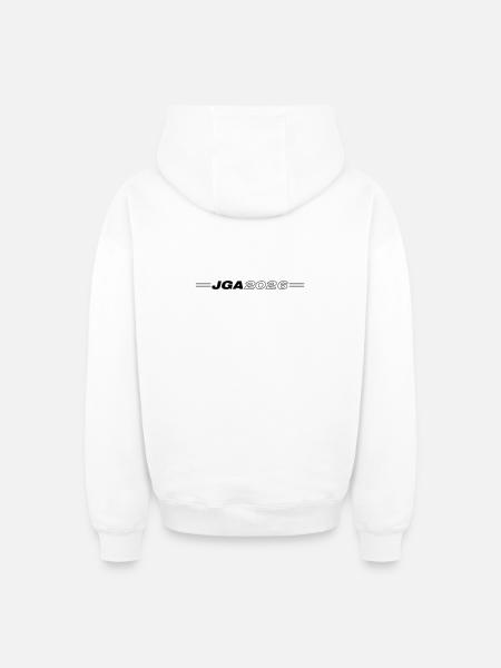Jga 2026 Bachelor Party - Oversized Heavyweight Unisex Zip Hoodie - white