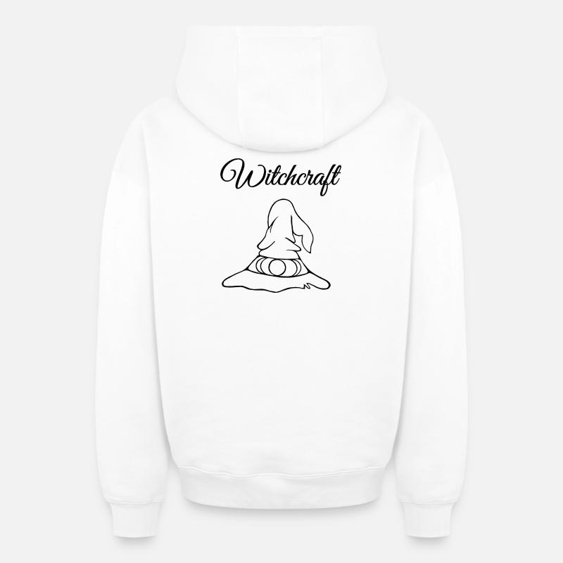 Sorcellerie - Sweat à capuche unisexe zippé oversize épais SPREAD - blanc