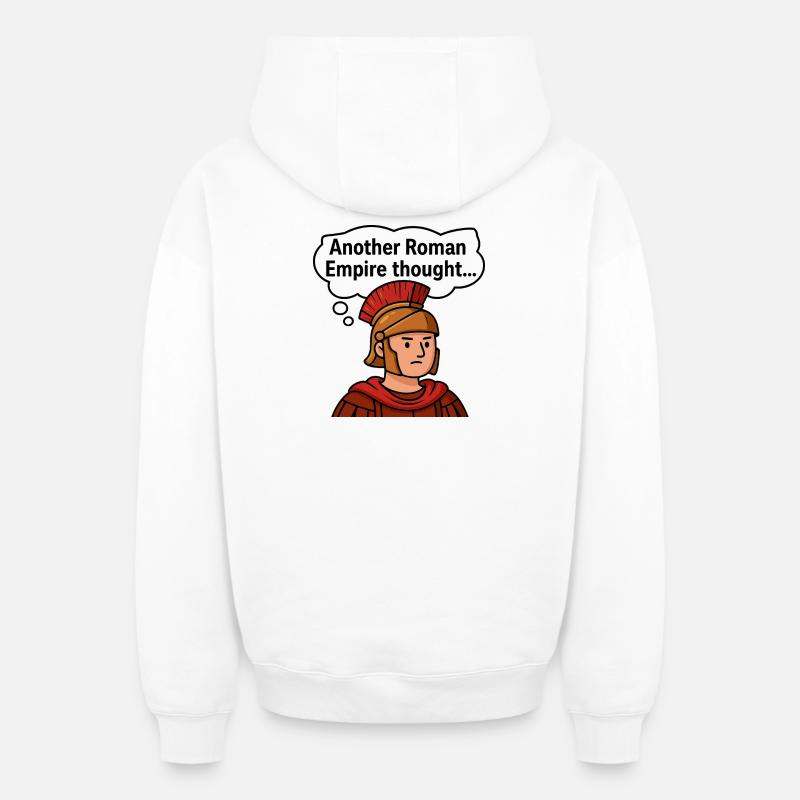Guerrier romain - Sweat à capuche unisexe zippé oversize épais SPREAD - blanc