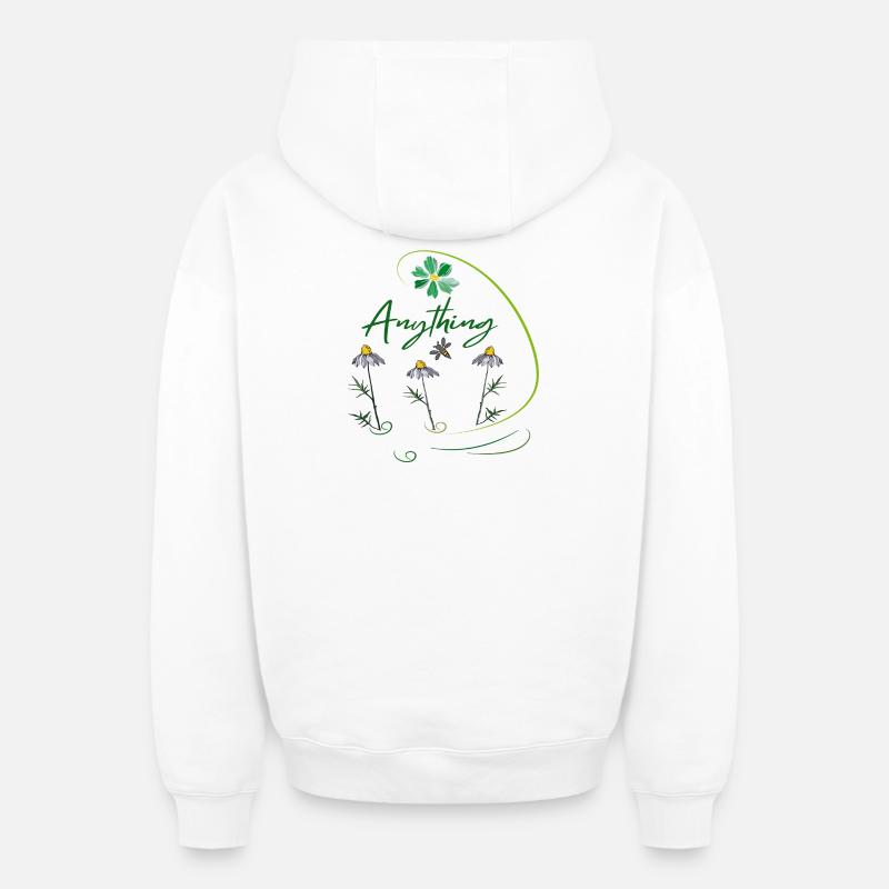N’importe quoi - Sweat à capuche unisexe zippé oversize épais SPREAD - blanc