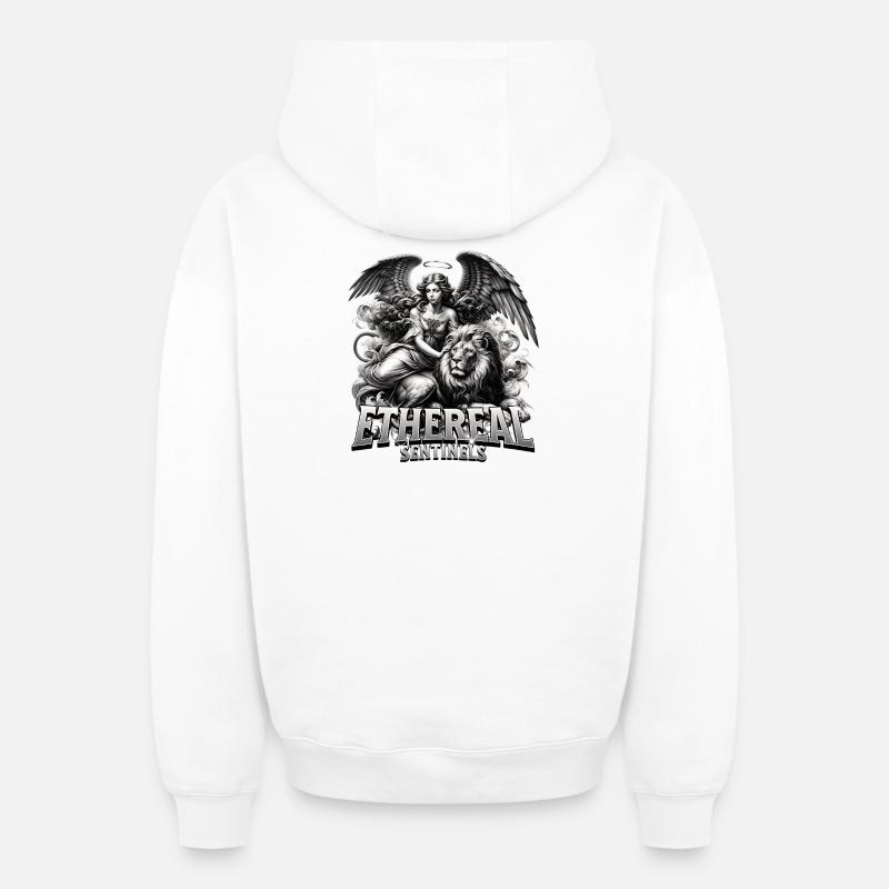 Wächter der Ätherwelt - Oversized Heavyweight Unisex Zip Hoodie - Weiß
