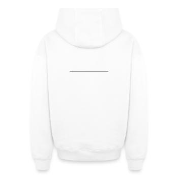 Icône de ligne - Sweat à capuche unisexe zippé oversize épais SPREAD - blanc - Dos - AI Model Male 178 light (178cm)