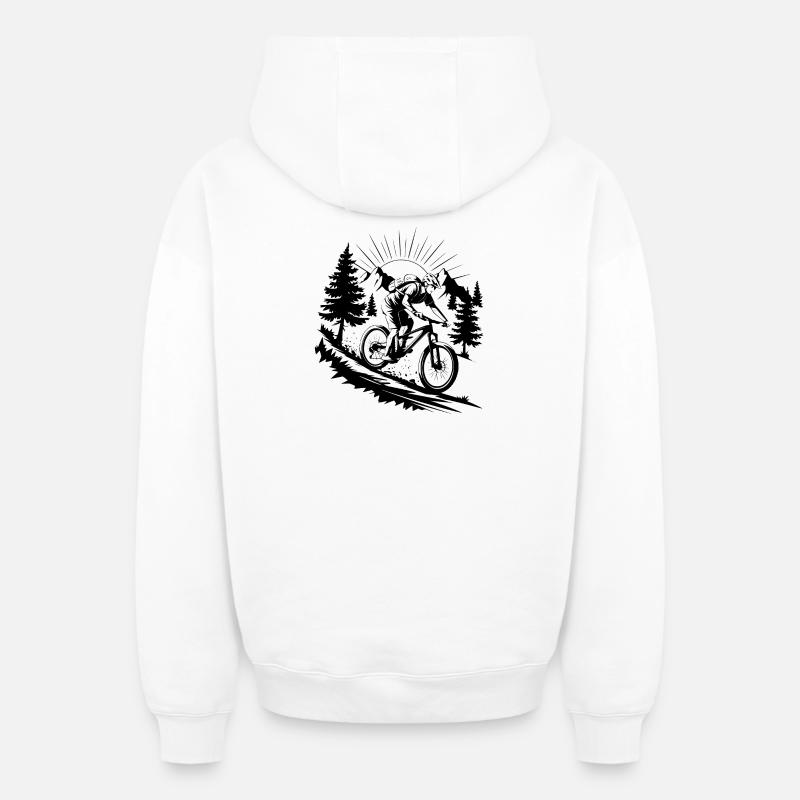 VTT VTT - Sweat à capuche unisexe zippé oversize épais SPREAD - blanc