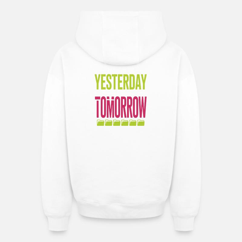 Préserver hier pour demain - Sweat à capuche unisexe zippé oversize épais SPREAD - blanc