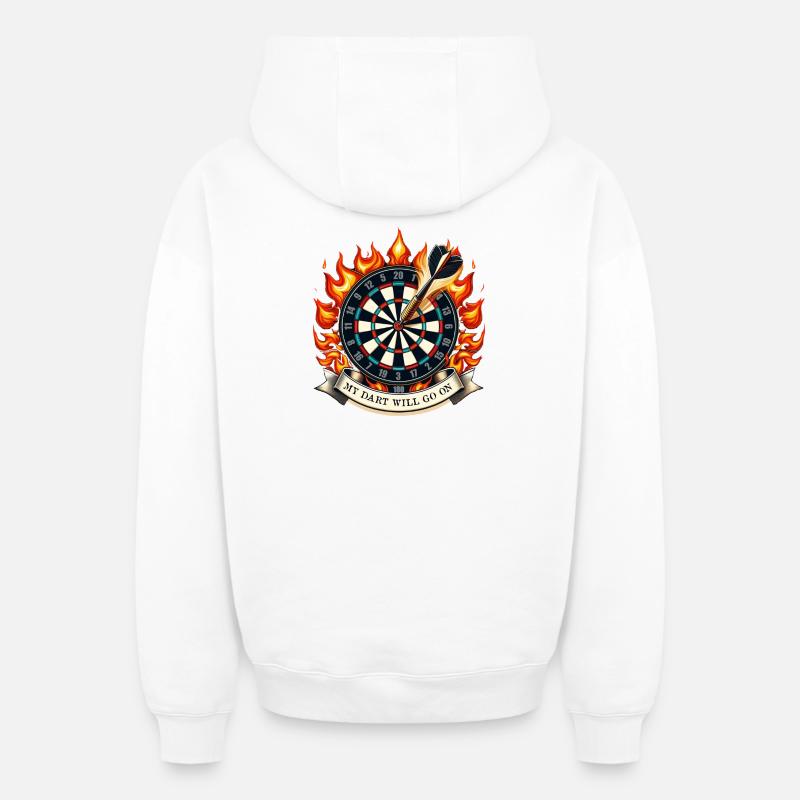 My Dart continuera - Sweat à capuche unisexe zippé oversize épais SPREAD - blanc