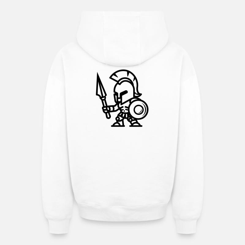 spartan - Sweat à capuche unisexe zippé oversize épais SPREAD - blanc