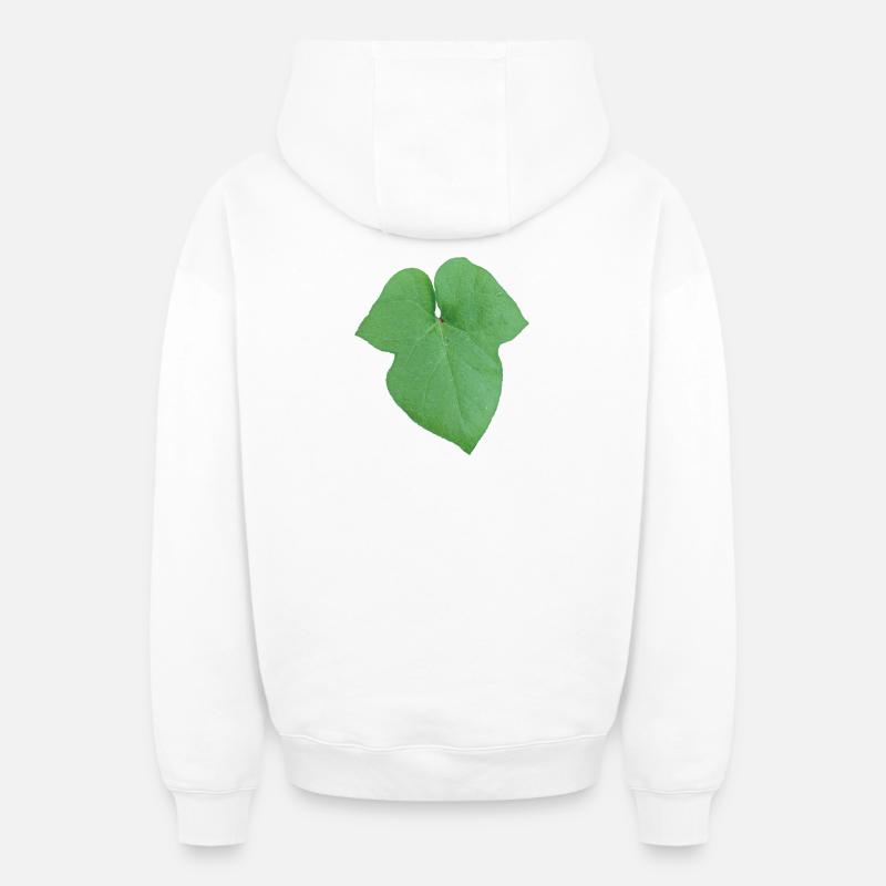 Green_Leaf_-_Tiny_Red_Spider - Sweat à capuche unisexe zippé oversize épais SPREAD - blanc