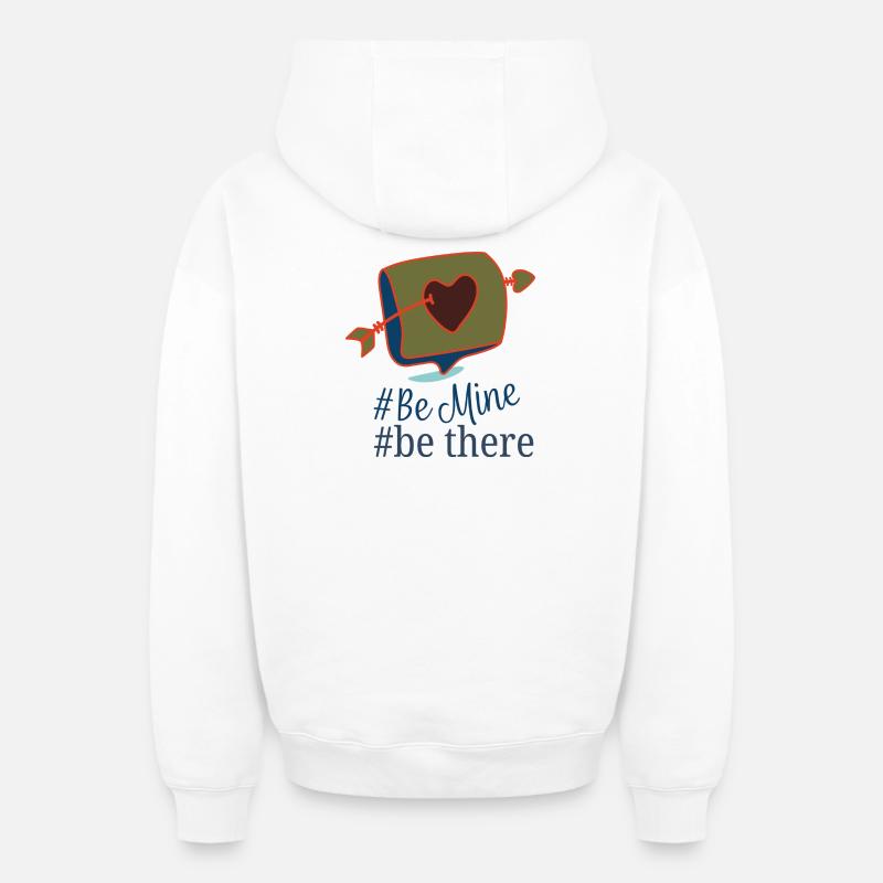 Saint-Valentin - Sweat à capuche unisexe zippé oversize épais SPREAD - blanc