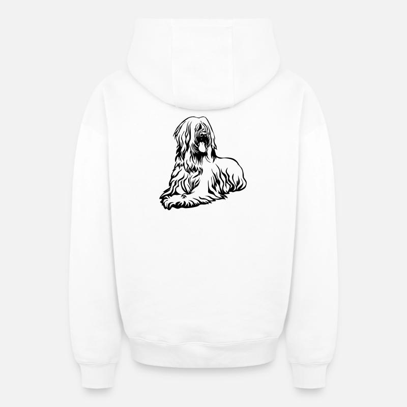 Briard - Oversized Heavyweight Unisex Zip Hoodie - Weiß