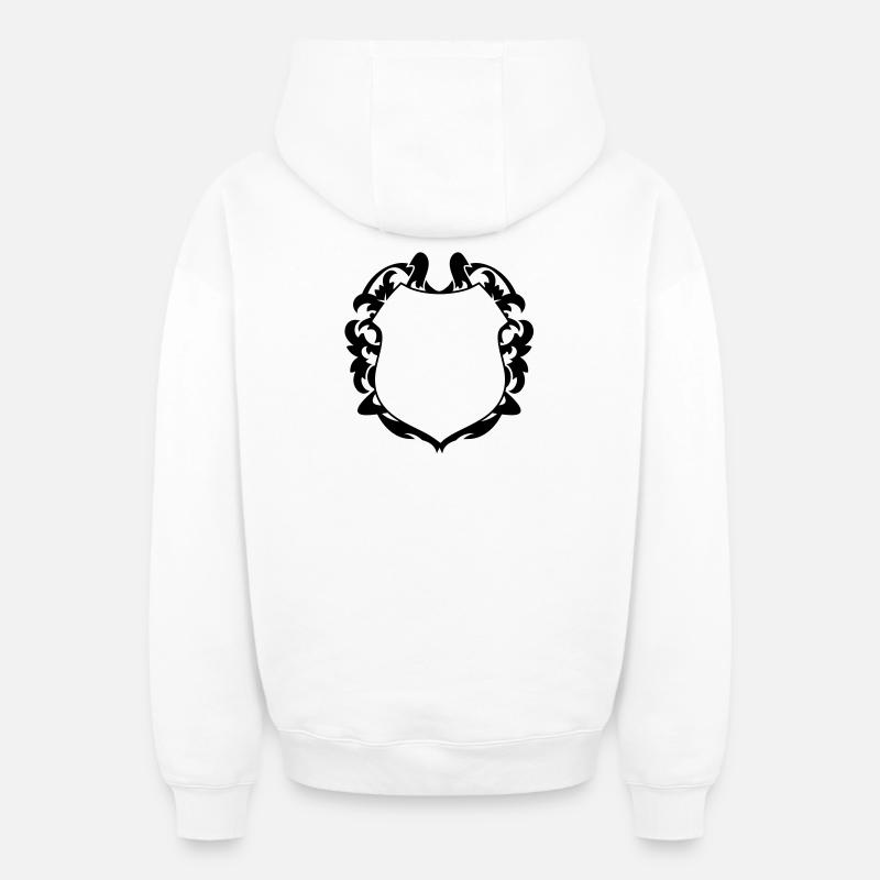 Un blason - Sweat à capuche unisexe zippé oversize épais SPREAD - blanc