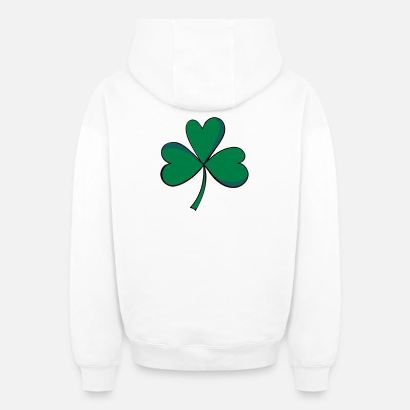 Clover - Sweat à capuche unisexe zippé oversize épais SPREAD - blanc