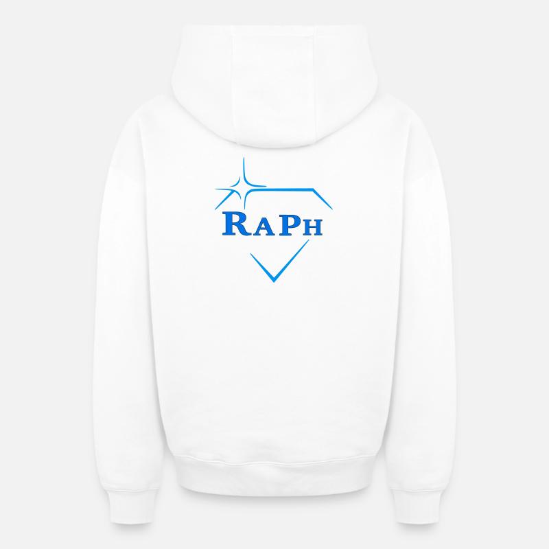 Raph - Oversized Heavyweight Unisex Zip Hoodie - Weiß