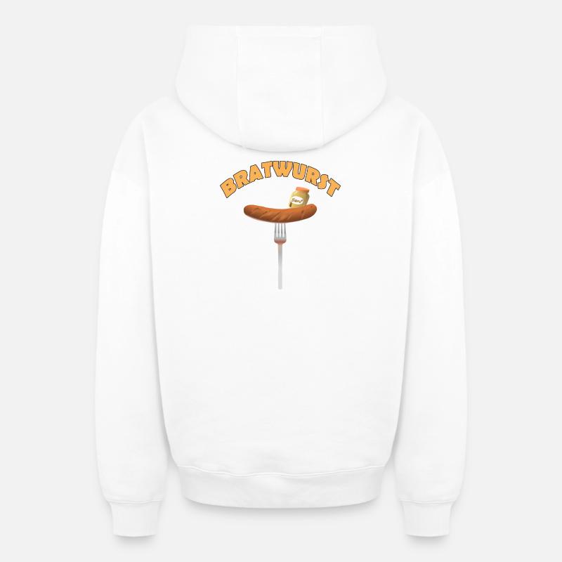 Bratwurst - Sweat à capuche unisexe zippé oversize épais SPREAD - blanc