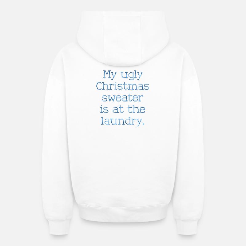 Noël de Noël - Sweat à capuche unisexe zippé oversize épais SPREAD - blanc