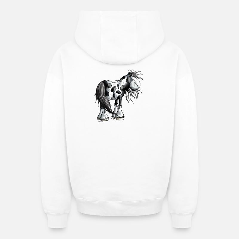 Irish Tinker - Sweat à capuche unisexe zippé oversize épais SPREAD - blanc