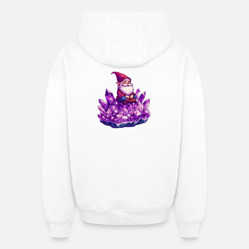 Gnome - Sweat à capuche unisexe zippé oversize épais SPREAD - blanc
