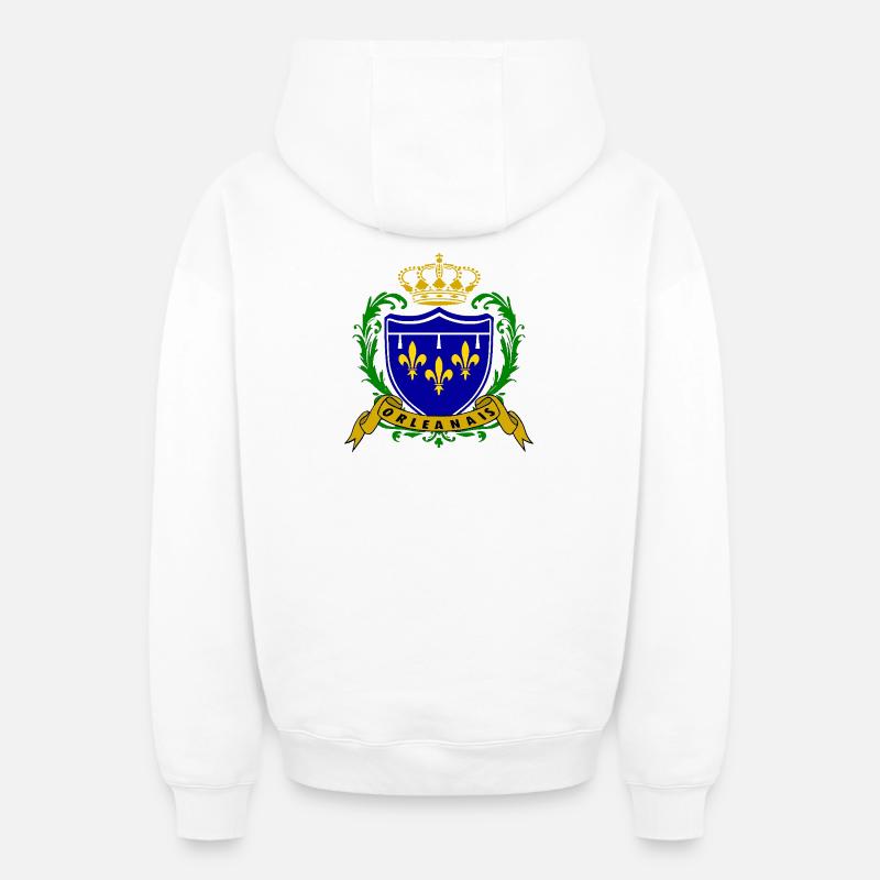 Orléanais - Sweat à capuche unisexe zippé oversize épais SPREAD - blanc