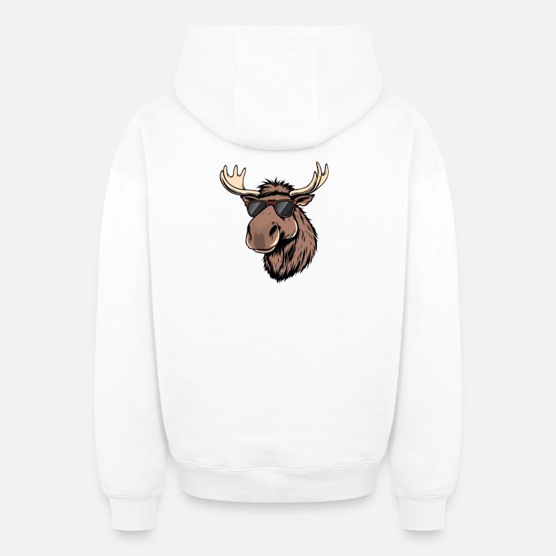 Élan - Sweat à capuche unisexe zippé oversize épais SPREAD - blanc