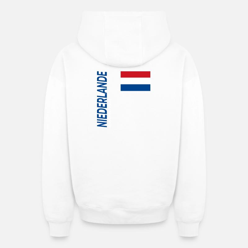 Eindhoven - Sweat à capuche unisexe zippé oversize épais SPREAD - blanc