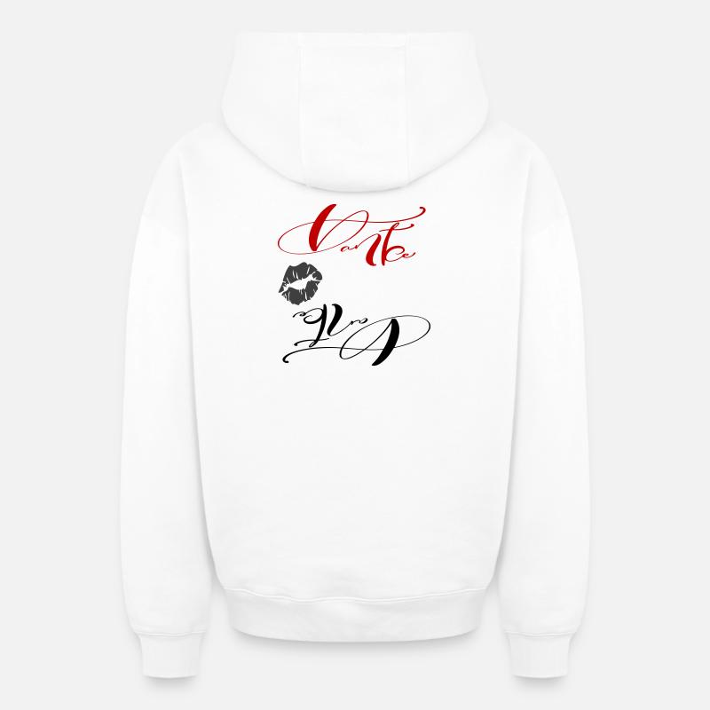 Merci - Sweat à capuche unisexe zippé oversize épais SPREAD - blanc