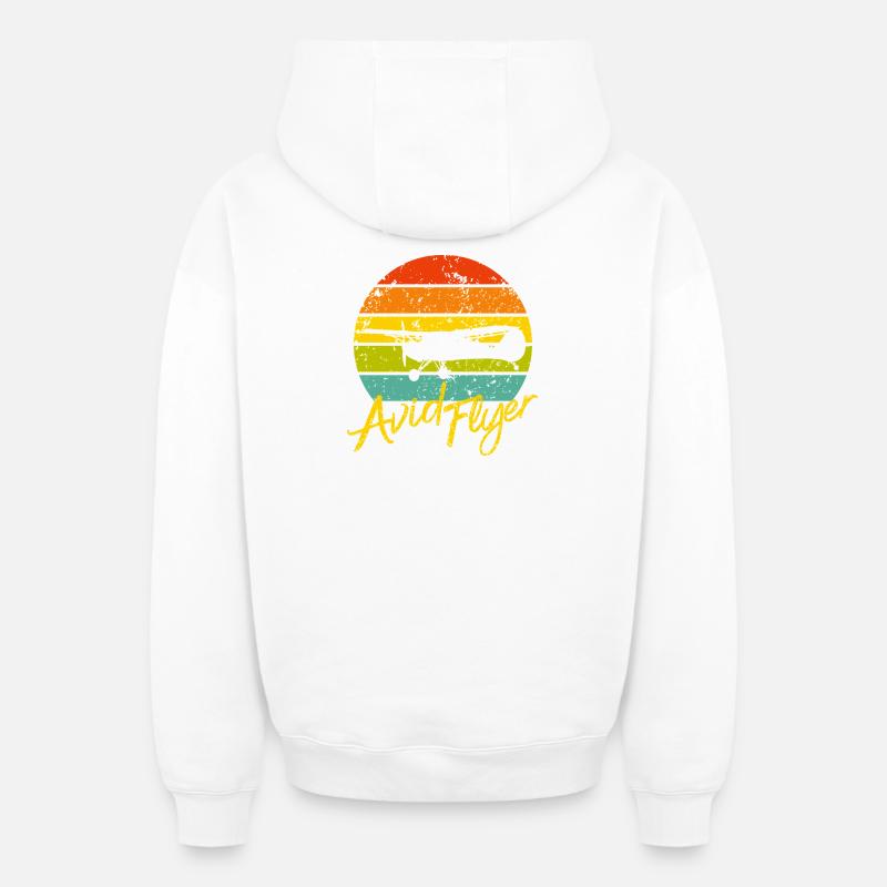 Avid Flyer - Sweat à capuche unisexe zippé oversize épais SPREAD - blanc