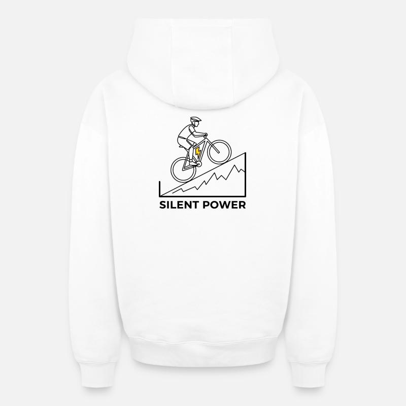 Montée éclair - Sweat à capuche unisexe zippé oversize épais SPREAD - blanc