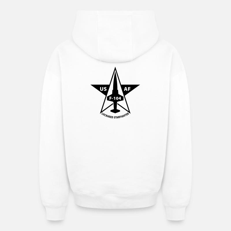 Lockheed Starfighter - Oversized Heavyweight Unisex Zip Hoodie - Weiß
