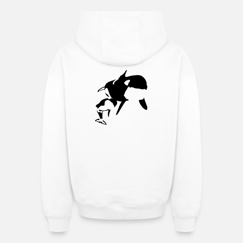 Orca - Oversized Heavyweight Unisex Zip Hoodie - Weiß