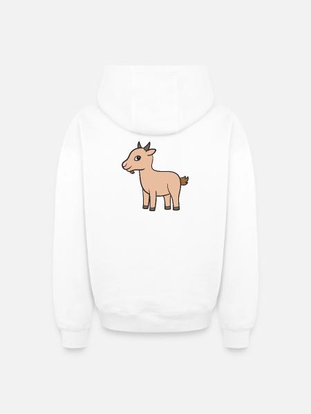 Ziege Ziegen Geiss - Oversized Heavyweight Unisex Zip Hoodie - Weiß