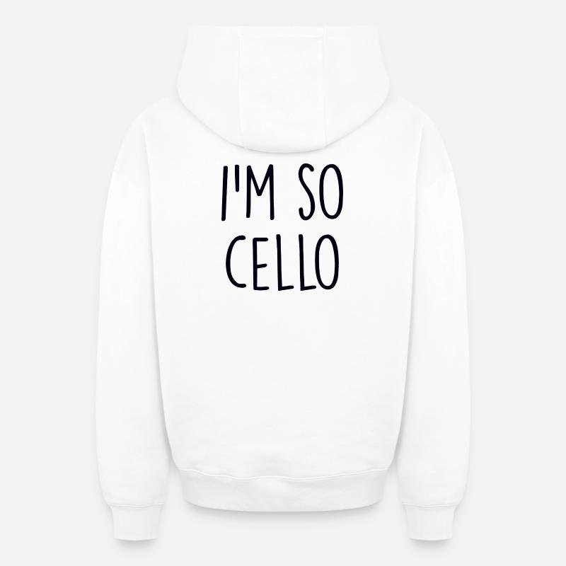 Violoncelle - Sweat à capuche unisexe zippé oversize épais SPREAD - blanc