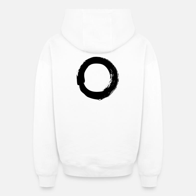 Enso - Sweat à capuche unisexe zippé oversize épais SPREAD - blanc