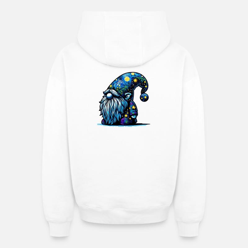 Gnome - Sweat à capuche unisexe zippé oversize épais SPREAD - blanc