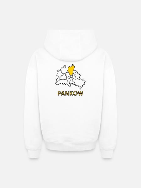 PANKOW, a district of Berlin - Oversized Heavyweight Unisex Zip Hoodie - white