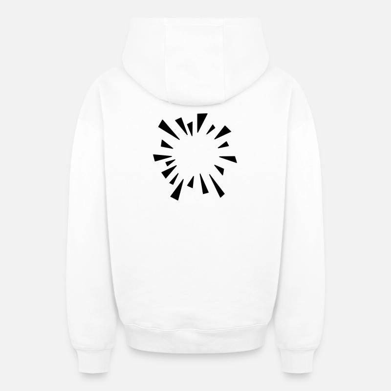 Comic Effect Burst Balloon - Oversized Heavyweight Unisex Zip Hoodie - white