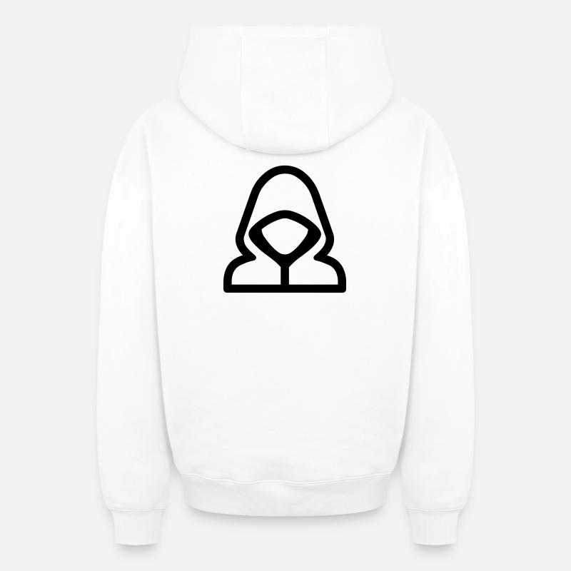 Hacker - Oversized Heavyweight Unisex Zip Hoodie - Weiß